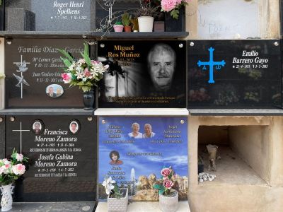 placas de vidrio para columbarios