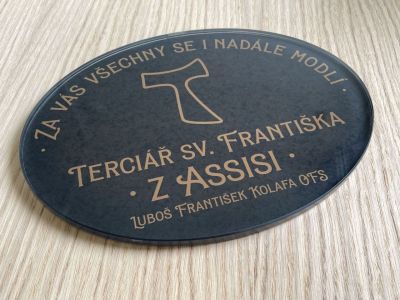 Elipse de vidrio para tumba