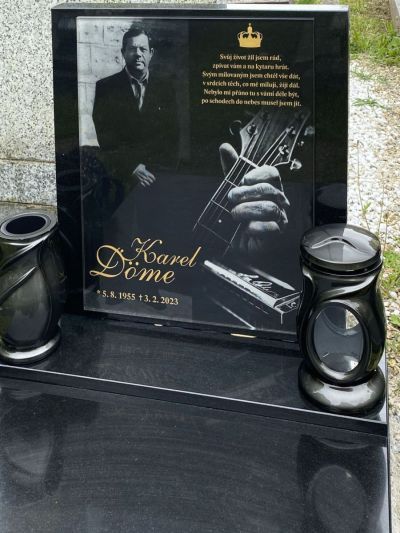 Placa epitafio de vidrio