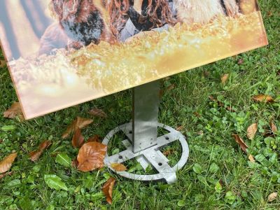 Placa conmemorativa con fotografía